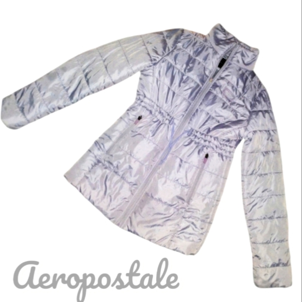 Aeropostale Women's Light Violet Puffer Jacket 🧥 Size-Small